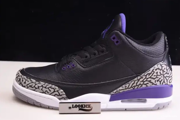 Retro Black Jordan 3 Court Purple Air CT8532-050 0522